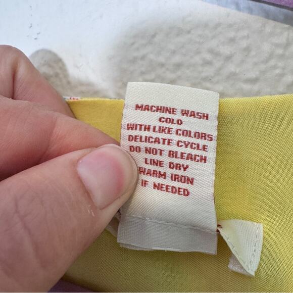 Sundance Yellow Purple Floral Sleeveless Shift Dress Womens 14 Modest Summer - Picture 5 of 10